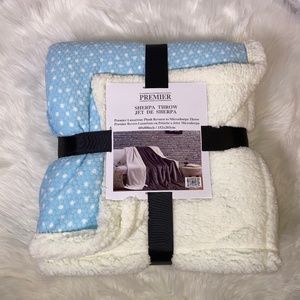 ⭐️SALE⭐️Ice Blue Hexagonal Micromink Sherpa
